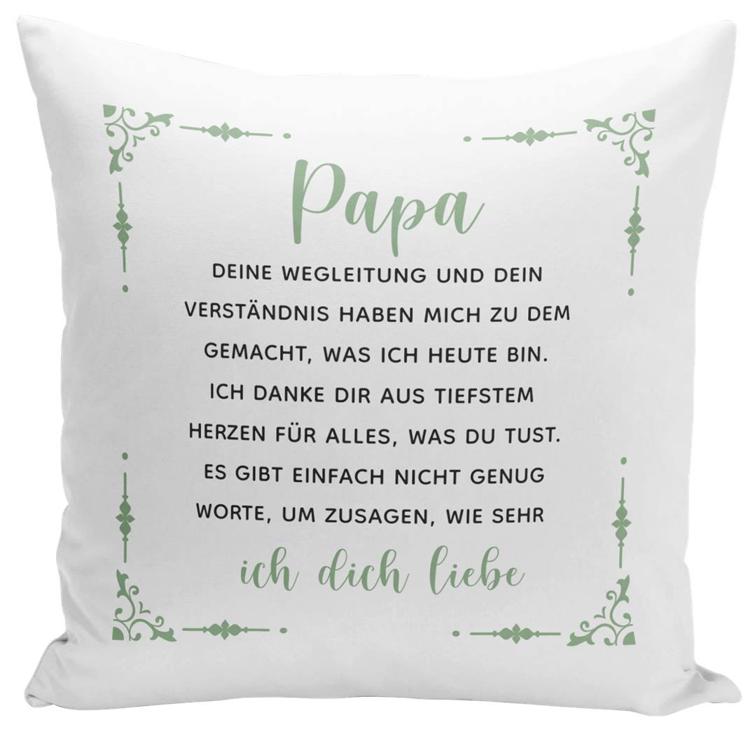 Kissen - Papa, ich danke Dir aus tiefstem Herzen für alles