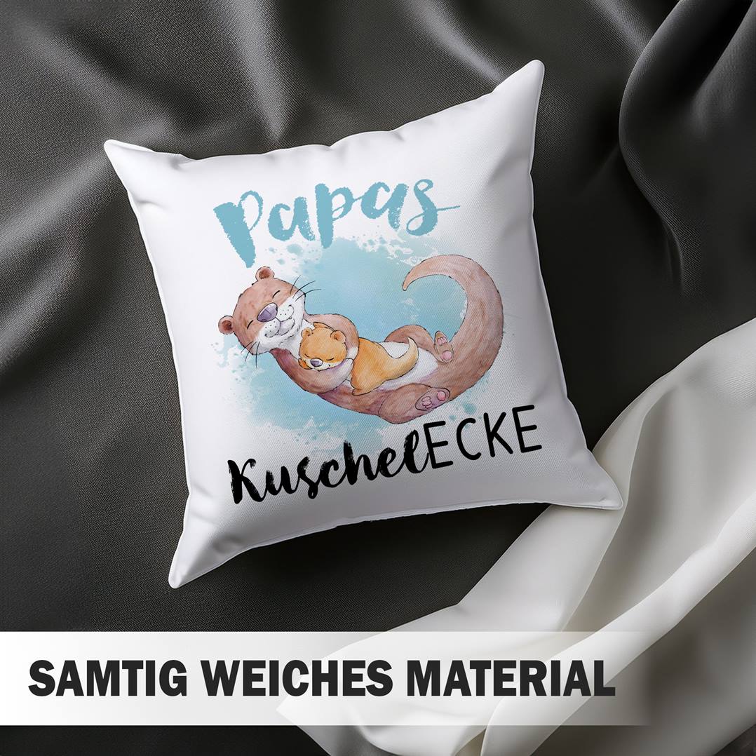 Kissen - Papa's Kuschelecke (Otter)