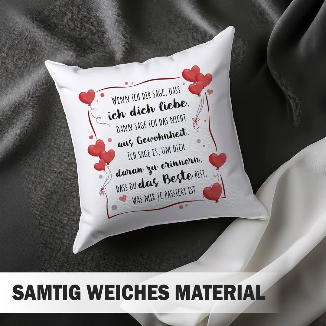 Liebeskissen Mit 'Kalender' Spruch - 40x40cm, Personalisierbar, Geschenk Für Freundin & Frau
