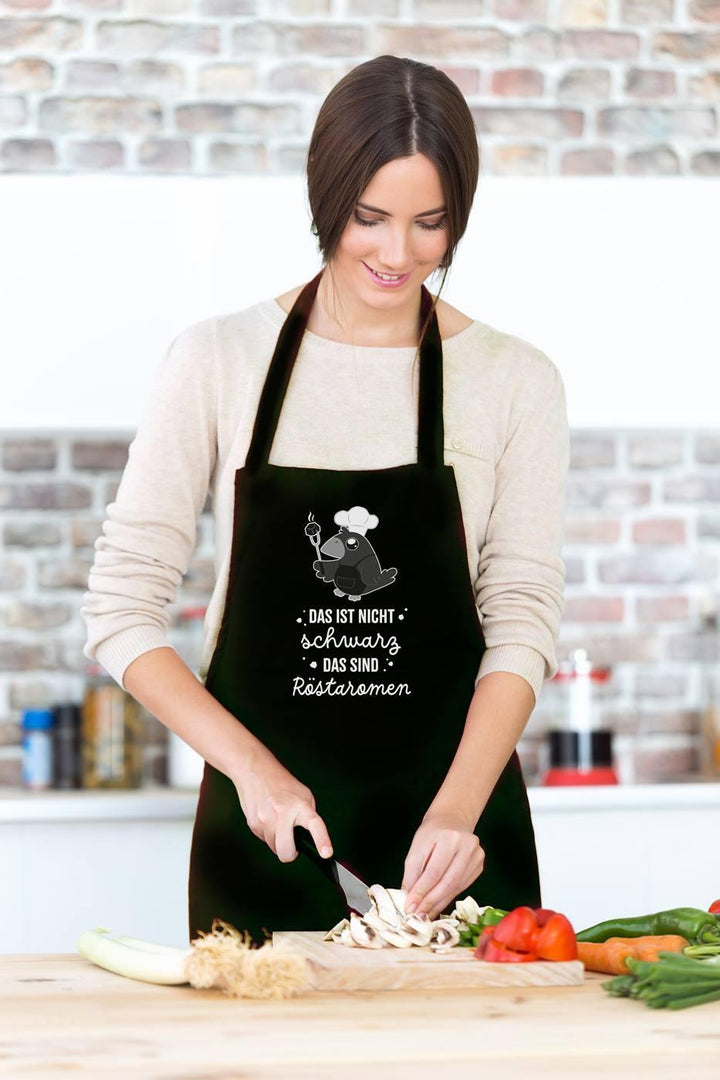 Kochschürze „Röstaromen“ – Geschenk für Männer, Frauen, Grillpartys – Tassenbrennerei