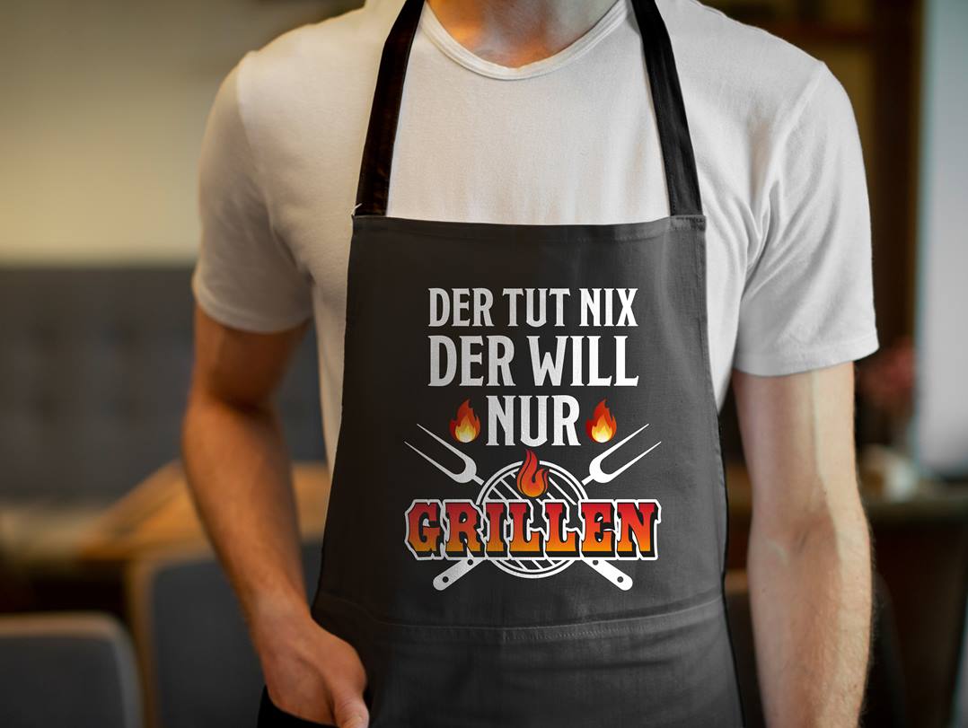 Kochschürze - Der tut nix! Der will nur grillen.