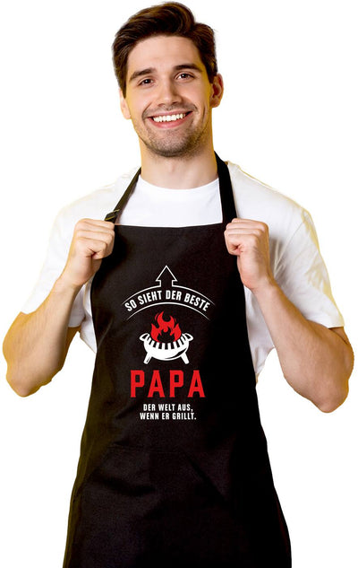 Kochschürze - So sieht der beste Papa der Welt aus, wenn er grillt.