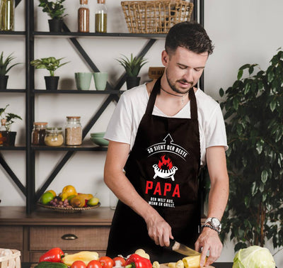 Kochschürze - So sieht der beste Papa der Welt aus, wenn er grillt.