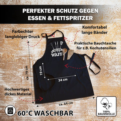 Kochschürze - Wähle Deine Waffe (Grillbesteck)