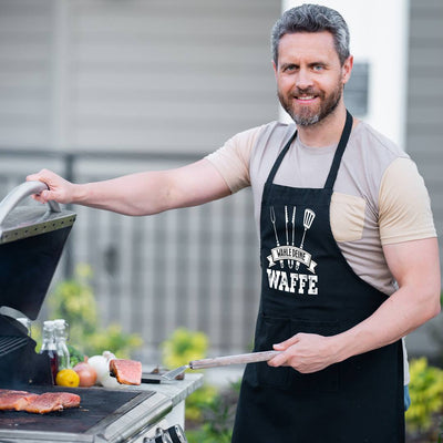 Kochschürze - Wähle Deine Waffe (Grillbesteck)