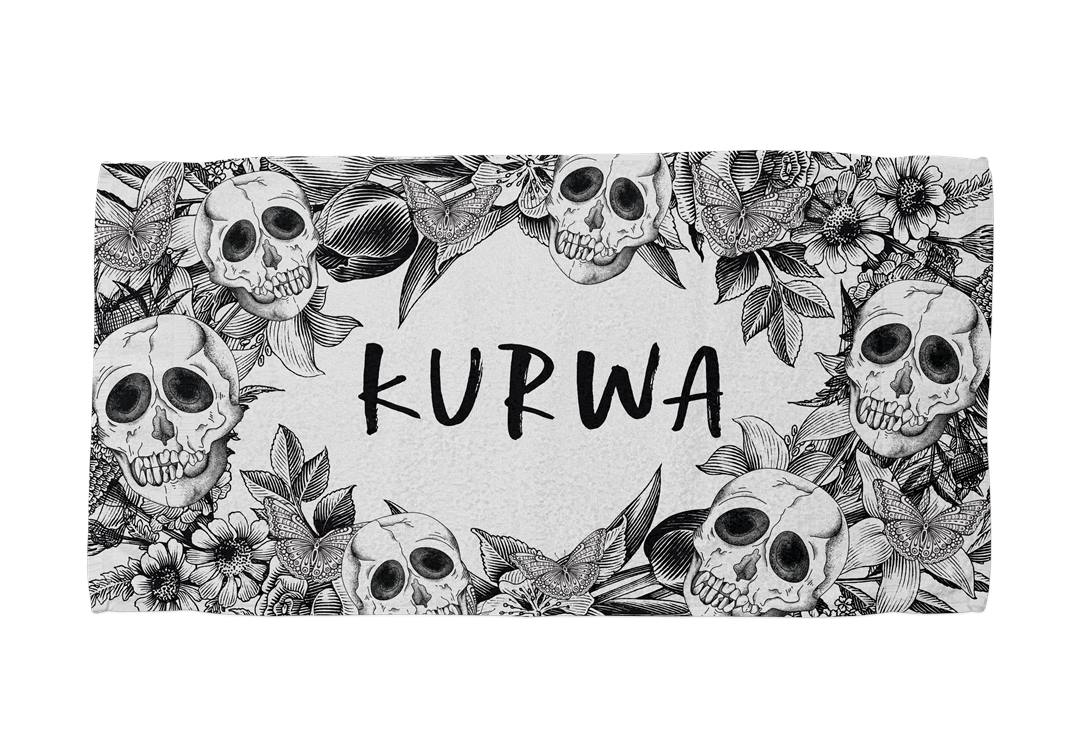 Kurwa (Skull Statement) - Handtuch & Strandtuch