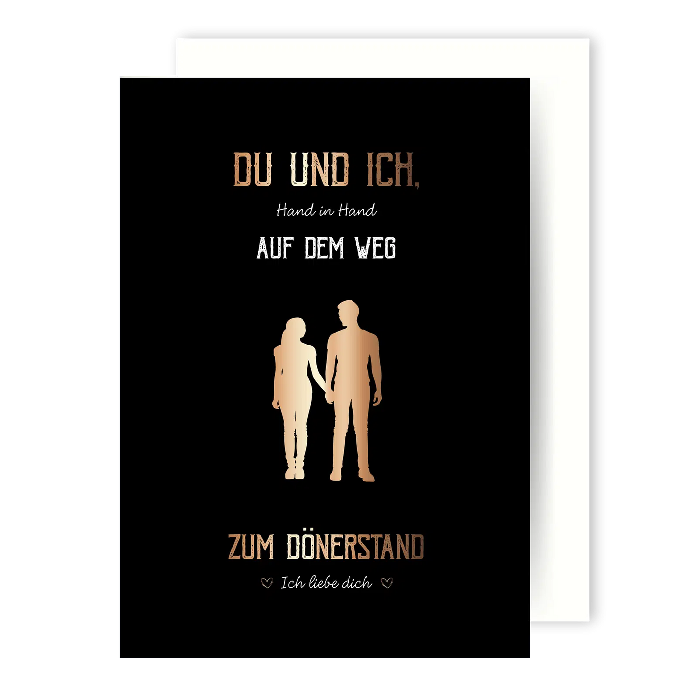 Bild: Liebeskarte - Du und ich. Hand in Hand auf dem Weg zum Dönerstand Geschenkidee