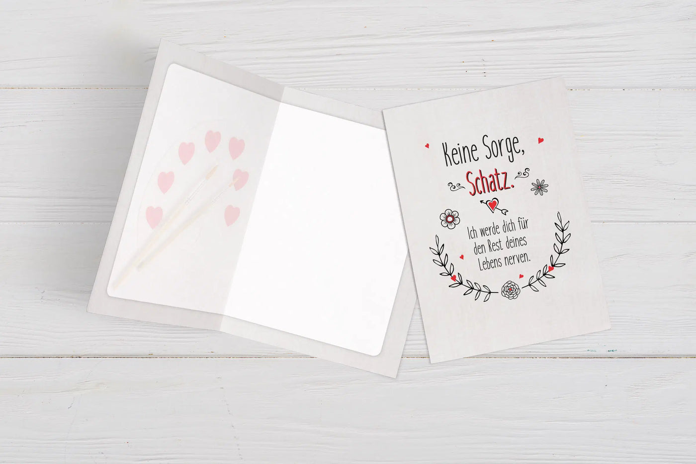 Bild: Liebeskarte - Keine Sorge, Schatz. Ich werde dich für den Rest deines Lebens nerven. Geschenkidee