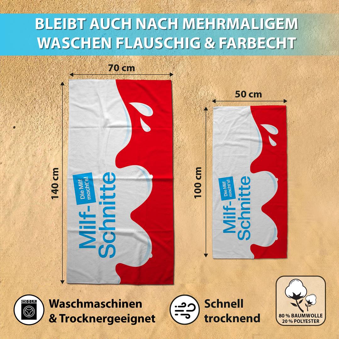 Milfschnitte - Handtuch & Strandtuch
