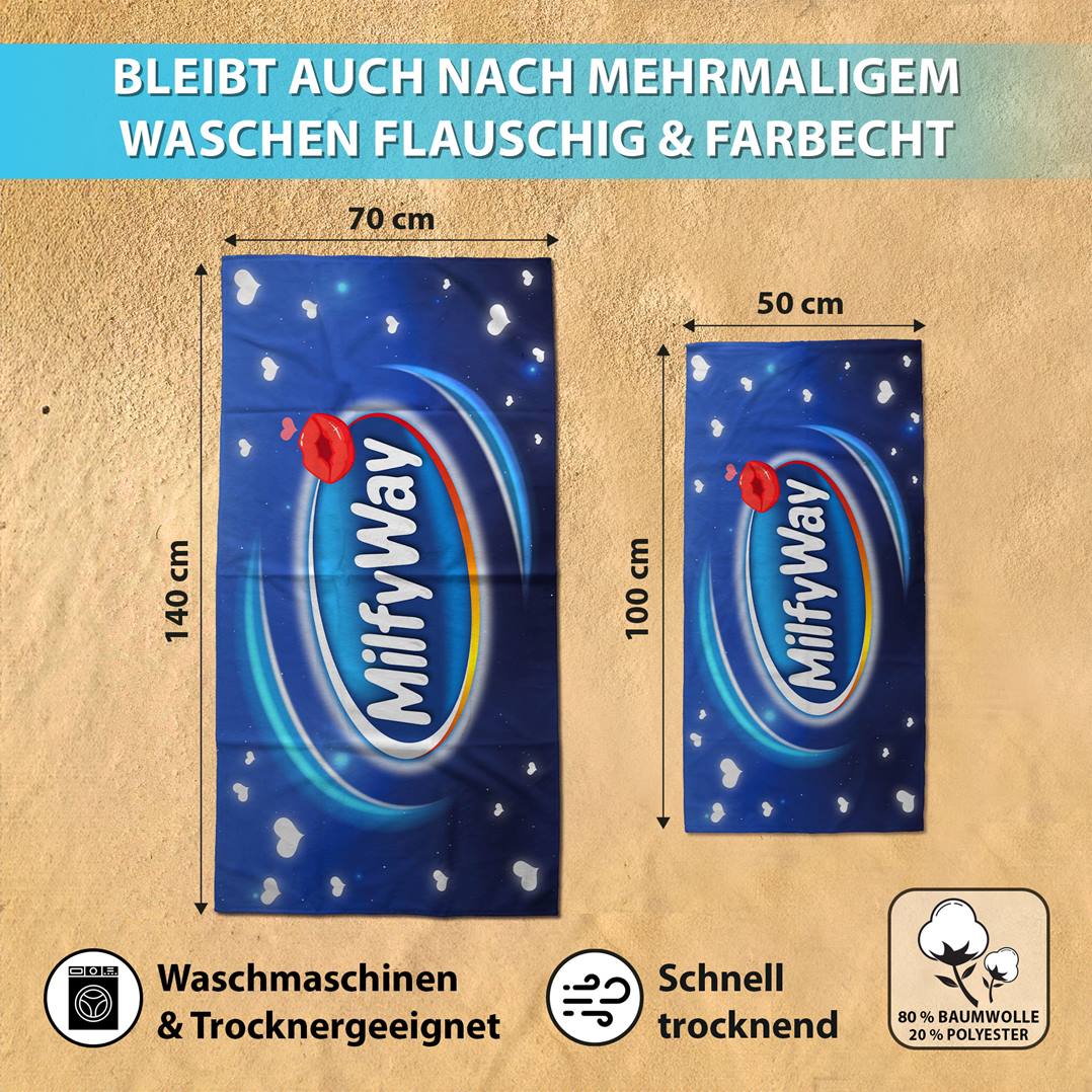 Milfy Way - Handtuch & Strandtuch