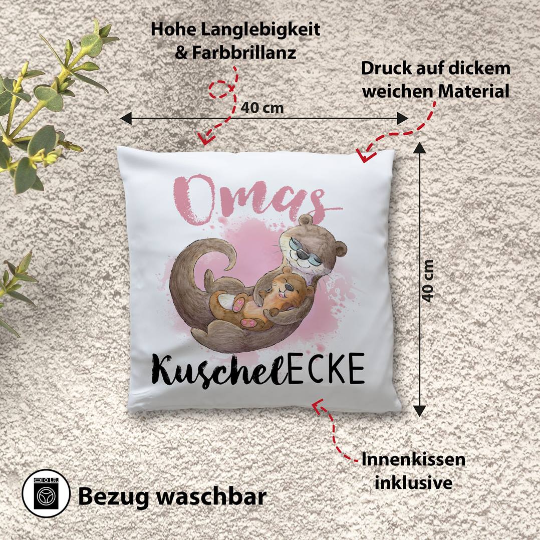 Kissen - Oma's Kuschelecke (Otter)