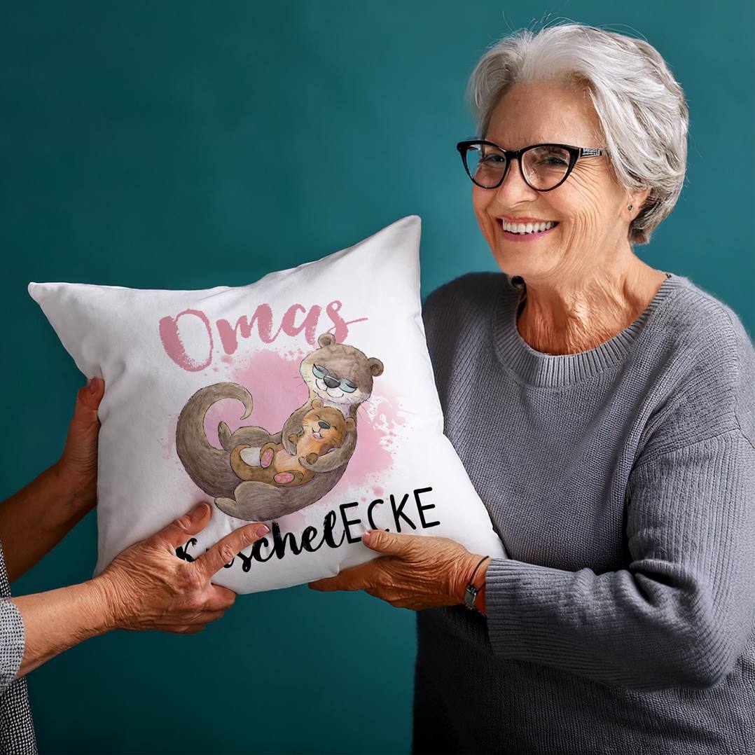 Kissen - Oma's Kuschelecke (Otter)