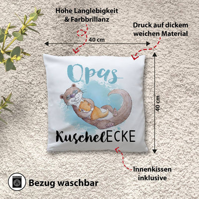 Kissen - Opa's Kuschelecke (Otter)