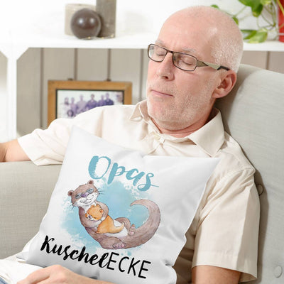 Kissen - Opa's Kuschelecke (Otter)