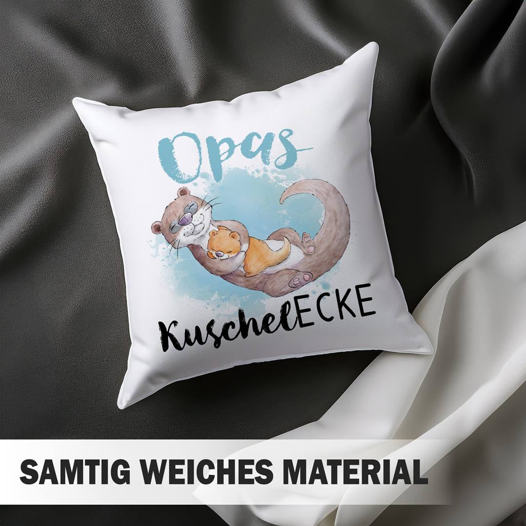 Kissen - Opa's Kuschelecke (Otter)
