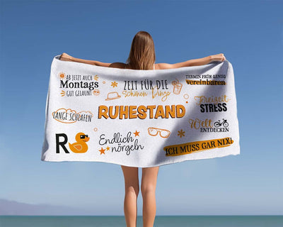 Ruhestand - Rente - Handtuch & Strandtuch