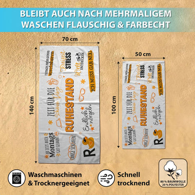 Ruhestand - Rente - Handtuch & Strandtuch