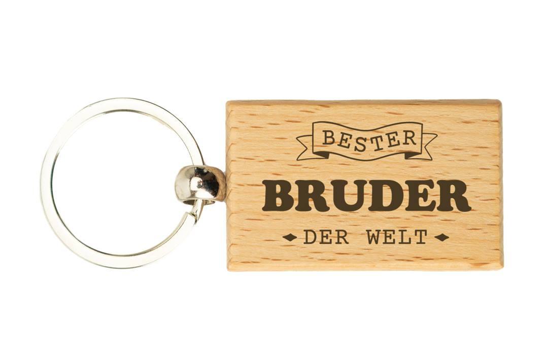 Personalisierter Schlüsselanhänger Für Bruder – Edelstahl, Geschenk Zu Weihnachten & Geburtstag