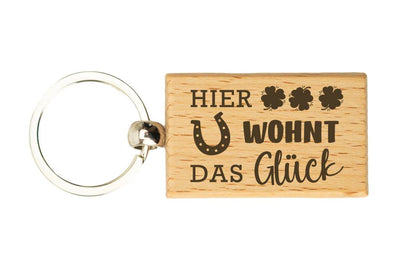 Schlüsselanhänger - Hier wohnt das Glück