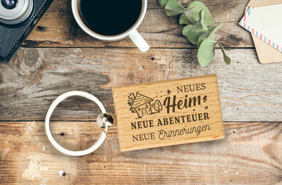 Schlüsselanhänger - Neues Heim, neue Abenteuer, neue Erinnerungen