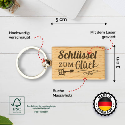Schlüsselanhänger - Schlüssel zum Glück