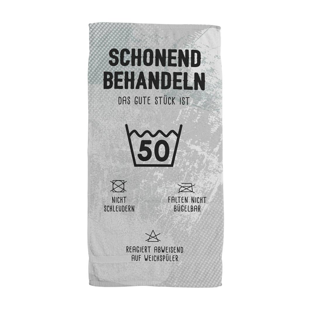 Schonend behandeln Das gute Stück ist - Zahl - (runder Geburtstag) - Handtuch & Strandtuch