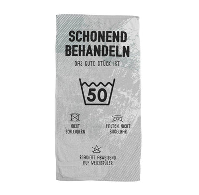 Schonend behandeln Das gute Stück ist - Zahl - (runder Geburtstag) - Handtuch & Strandtuch