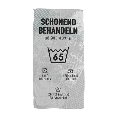 Schonend behandeln Das gute Stück ist - Zahl - (runder Geburtstag) - Handtuch & Strandtuch