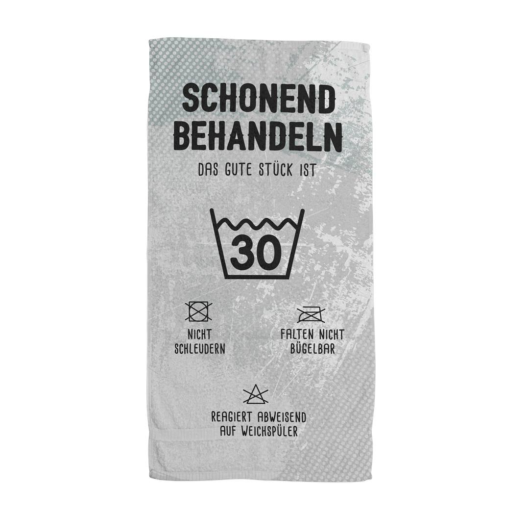 Schonend behandeln Das gute Stück ist - Zahl - (runder Geburtstag) - Handtuch & Strandtuch