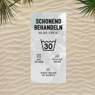 Schonend behandeln Das gute Stück ist - Zahl - (runder Geburtstag) - Handtuch & Strandtuch