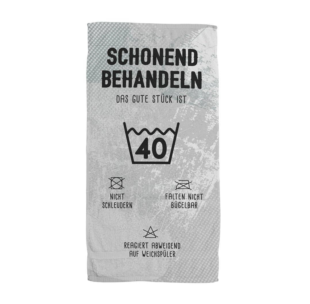 Schonend behandeln Das gute Stück ist - Zahl - (runder Geburtstag) - Handtuch & Strandtuch