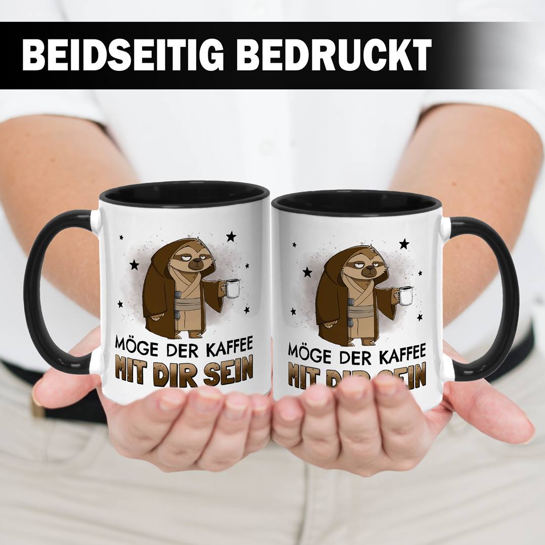Sci-Fi Faultier Tasse - Möge der Kaffee mit Dir sein