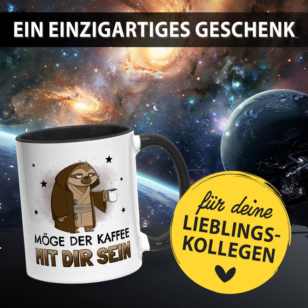 Sci-Fi Faultier Tasse - Möge der Kaffee mit Dir sein