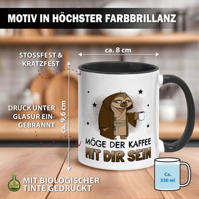 Sci-Fi Faultier Tasse - Möge der Kaffee mit Dir sein