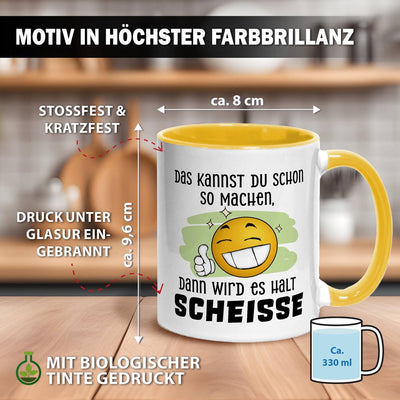 Tasse - Das kannst Du schon so machen, dann wird es halt Scheiße - Smiley