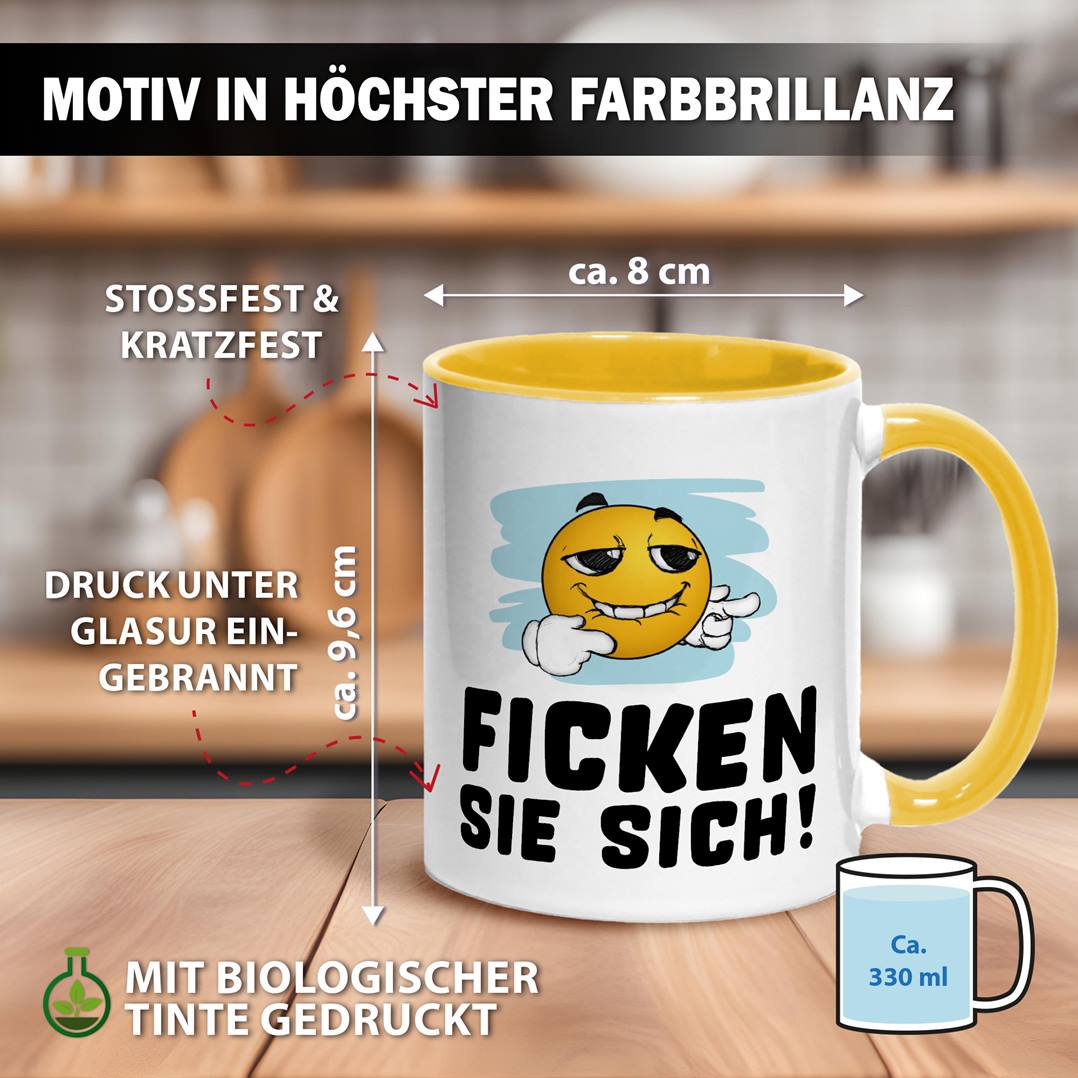 Tasse - Ficken Sie sich! - Smiley