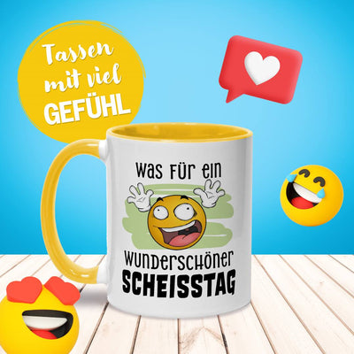 Tasse - Was für ein wunderschöner Scheißtag - Smiley