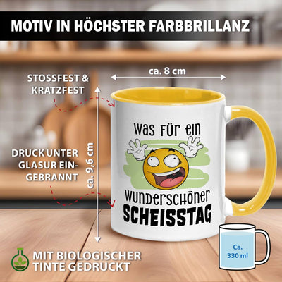 Tasse - Was für ein wunderschöner Scheißtag - Smiley