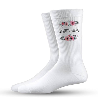 Socken - Anstaltsleitung - blumig