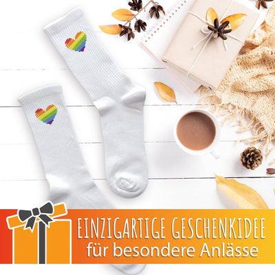 Socken - LGBT Regenbogen Herz