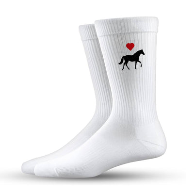 Socken - Pferd (rotes Herz)