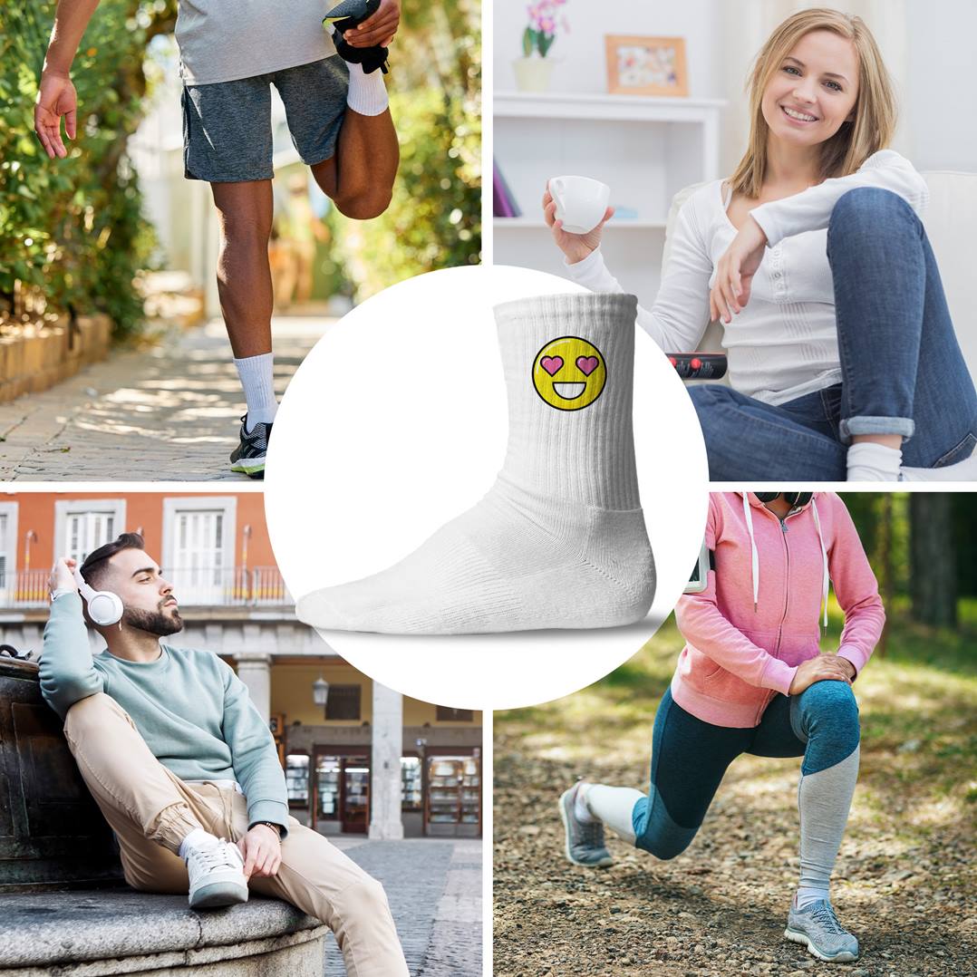 Socken - Smiley (herzförmige Augen)