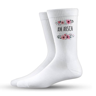 Socken - Am Arsch - blumig