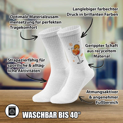 Socken - Aperol Glas