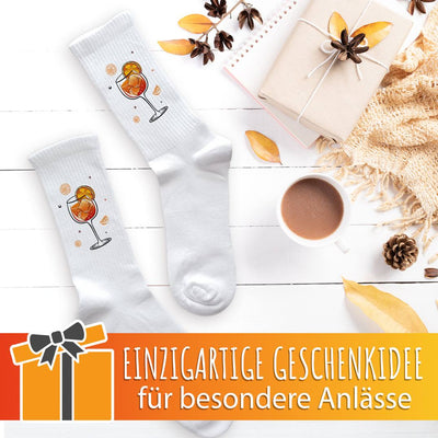 Socken - Aperol Glas