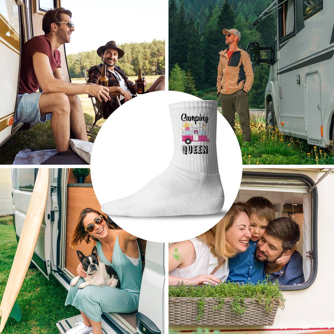 Socken - Camping Queen