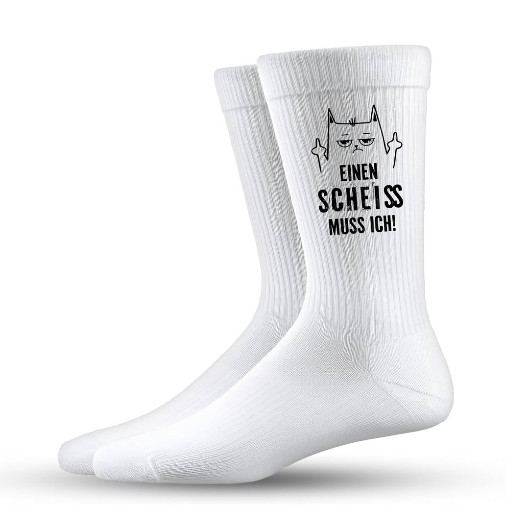 Socken - Einen Scheiß muss ich (Katze)