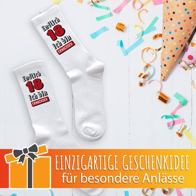 Socken - Endlich 18! Ich bin erwachsen