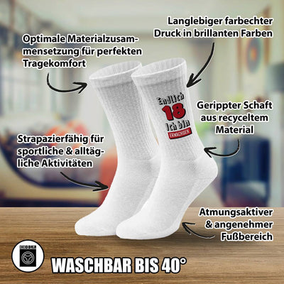 Socken - Endlich 18! Ich bin erwachsen