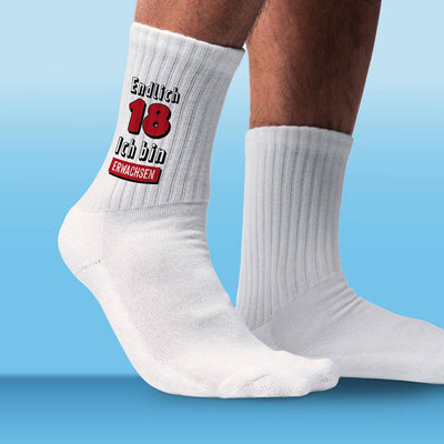 Socken - Endlich 18! Ich bin erwachsen